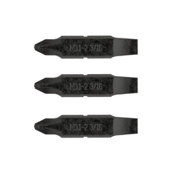 #1-#2 Phillips & 3/16" Flat Screwdriver Bits